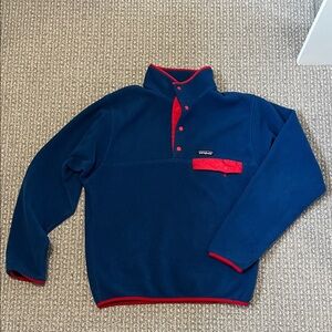 Patagonia Navy Fleece with Scarlet Trim